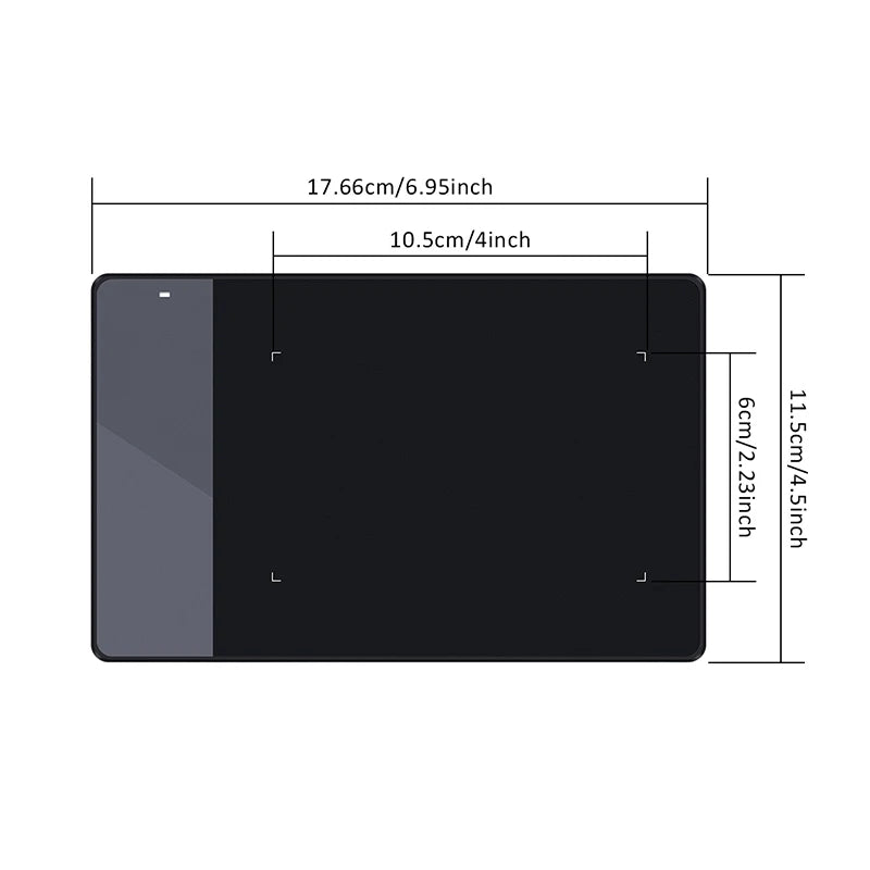 HUION OSU 420 4' Graphic Digital Tablets Professional Signature Drawing Tablets Handwriting Tablet Black 2048 Levels 176 X 111mm