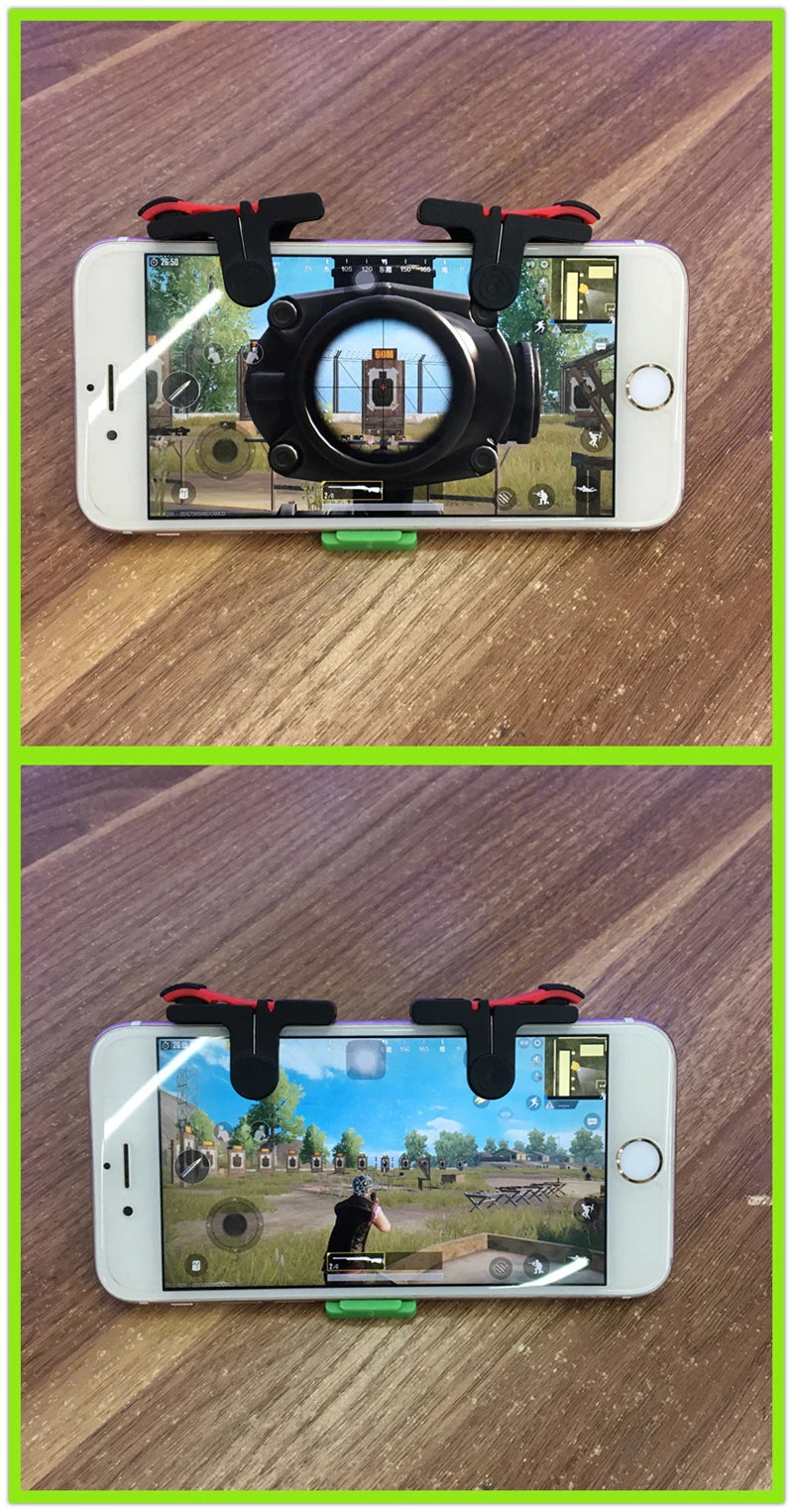 For Phone L1R1 Grip with Joystick / Trigger L1r1 Fire Buttons For iPhone 8 Android IOS Mobile Gamepad For Pubg Controller Holder