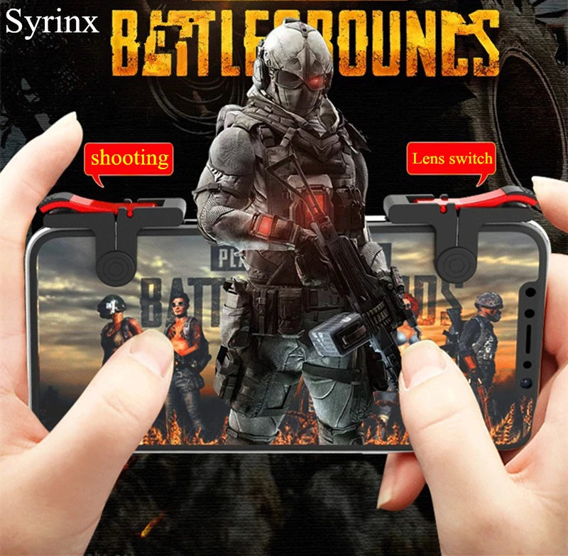 For Phone L1R1 Grip with Joystick / Trigger L1r1 Fire Buttons For iPhone 8 Android IOS Mobile Gamepad For Pubg Controller Holder