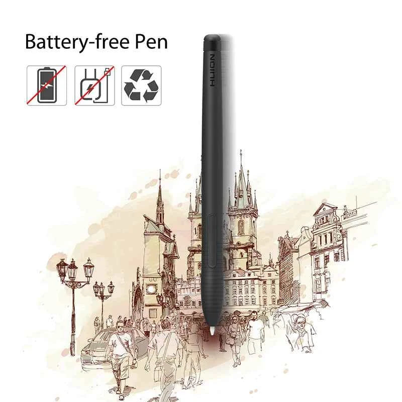 HUION Inspiroy H430P Drawing Tablet 4.8x3 Graphic Tablet with Battery-Free Stylus 4 Hot Keys, Art Tablet for Drawing Writing