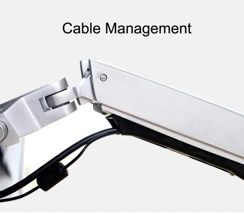 V63W / XSJ8013W Wall Mount Aluminum Ultra Long Mechanical Spring Arm Monitor Support Full Motion Monitor Holder Mount Bracket