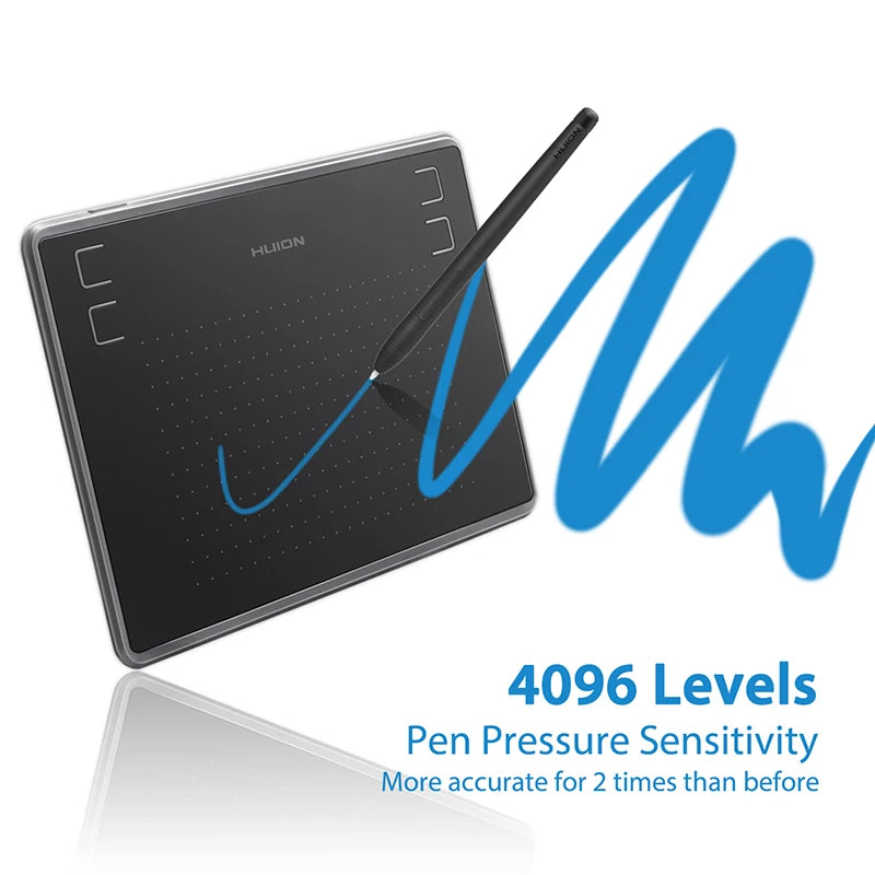 HUION Inspiroy H430P Drawing Tablet 4.8x3 Graphic Tablet with Battery-Free Stylus 4 Hot Keys, Art Tablet for Drawing Writing