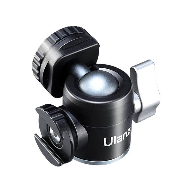 Ulanzi Mini Vlog Tripod Dual Cold Shoe Ballhead for Microphone LED Light Extend Smartphone Tripod for Sony A6400 Photography kit