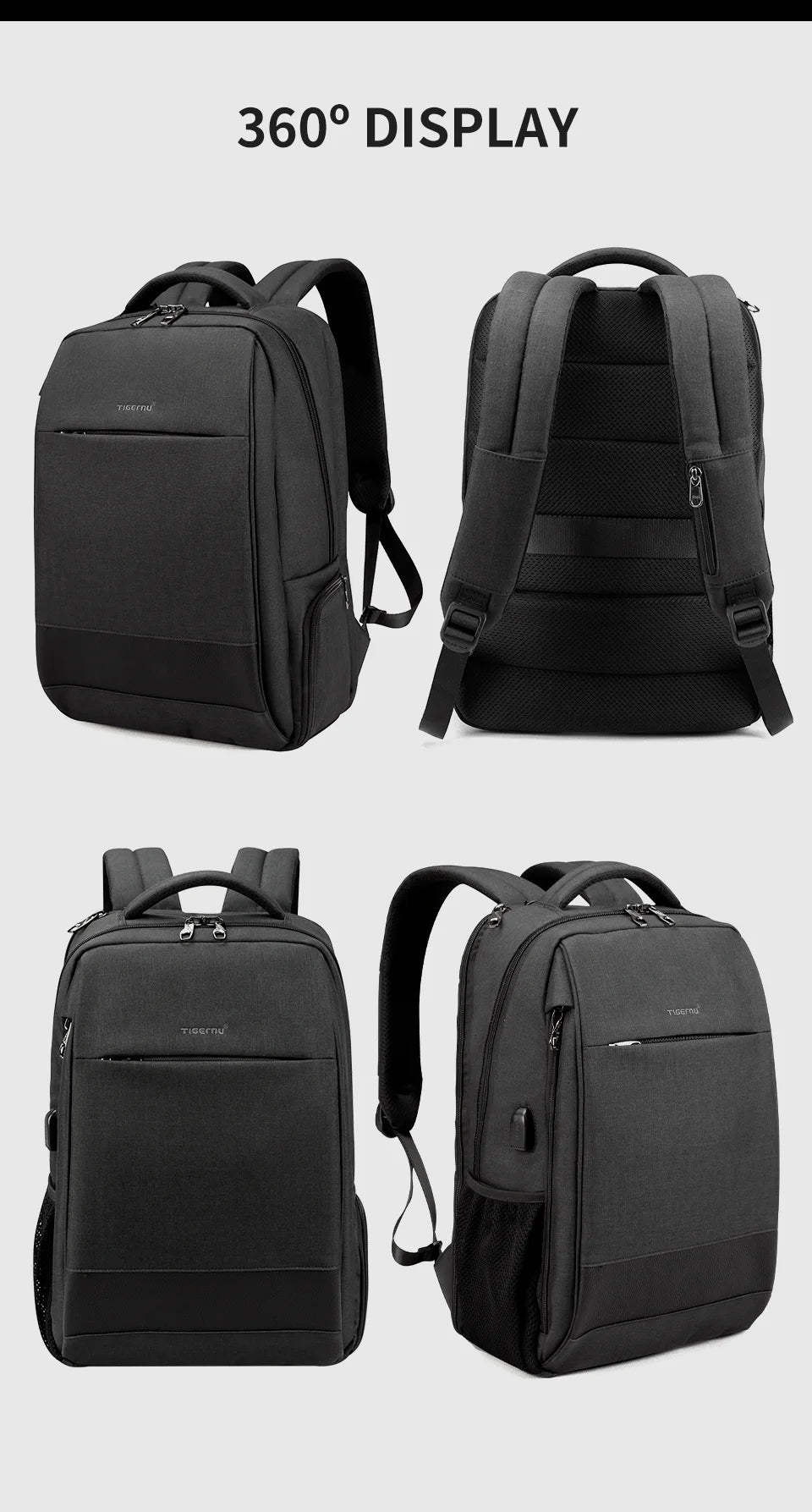 Tigernu Travel Backpacks For Men Anti Theft Backpack 14-15.6inch Laptop Male Backpack Casual Backpack For School Backpacks Male
