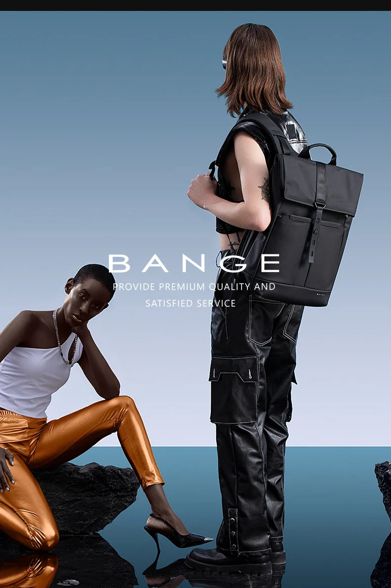 BANGE Anti-Theft Waterproof Laptop Backpack 15.6 Inch – Business Travel Backpack for Men & Women, Durable Work & School Bag