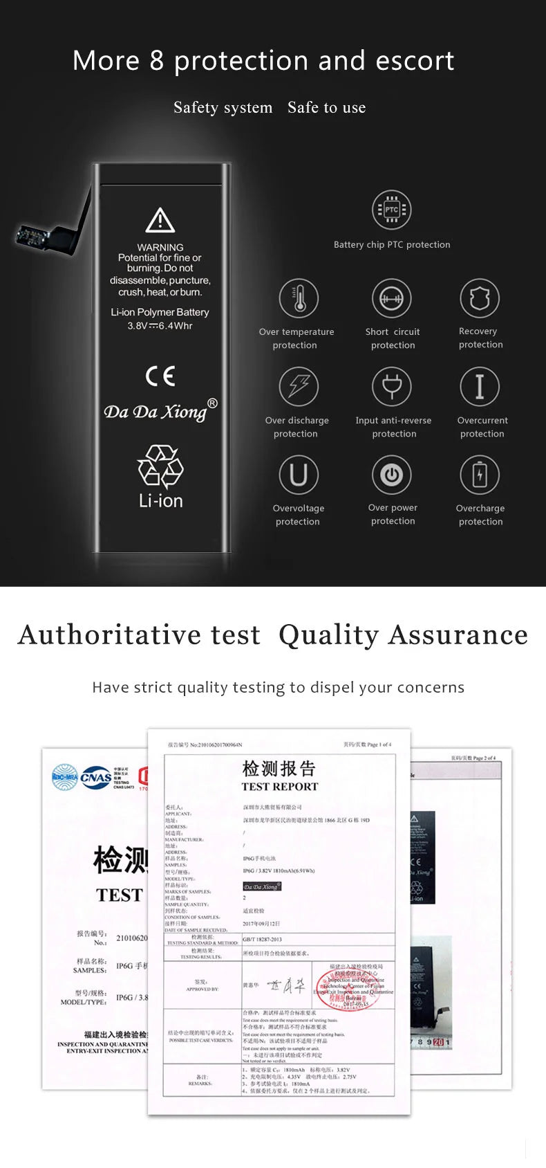 High Capacity Battery For iPhone 4 4S 5 5S 5C SE 2020 6 6S 7 8 SE2 Plus X XR XS 11 Pro Max Mobile Phone Pack New 0 Cycle Seal
