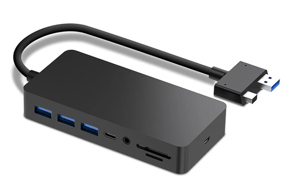 11 in 1 USB 3.0 Mini DP to 4K HD/DP/VGA 3.5 Audio Gigabit Ethernet SD/TF Card Reader Hub for Microsoft Surface Pro 4 5 6