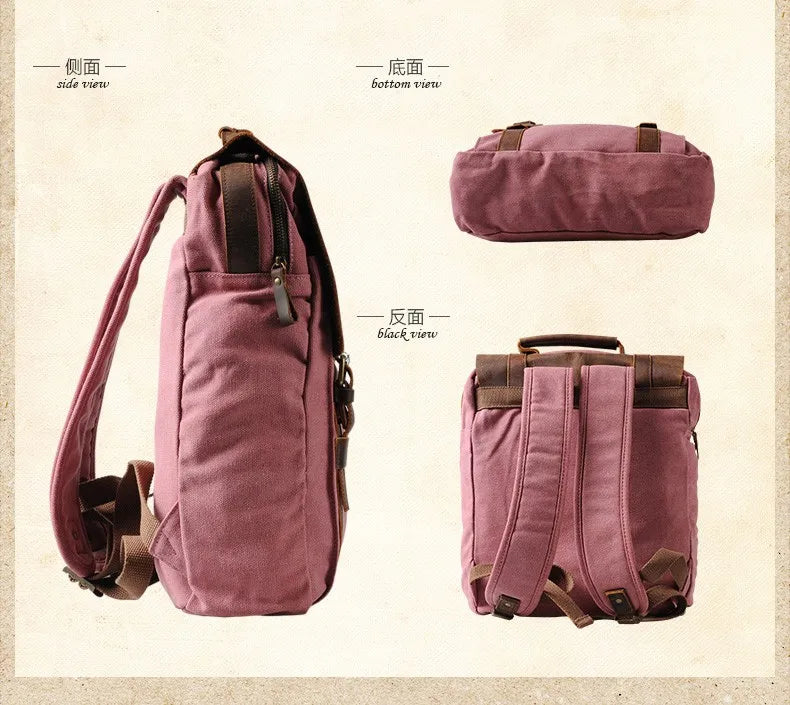 Fashion Male Backpack Leather military Canvas backpack Men backpack women school backpack school bag bagpack rucksack mochila