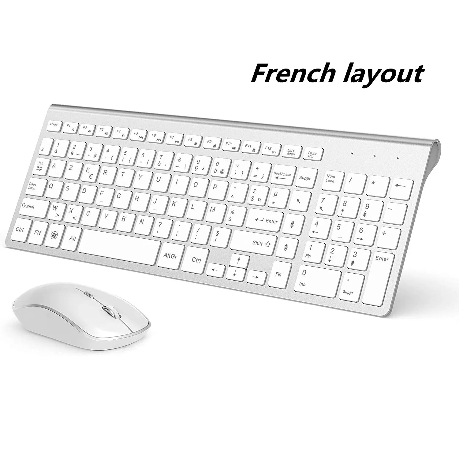 Wireless Keyboard and Mouse，Ergonomic design Full-size Keyboard mouse 2400 DPI，Spain/us/uk/Russia layout/France Black and pink