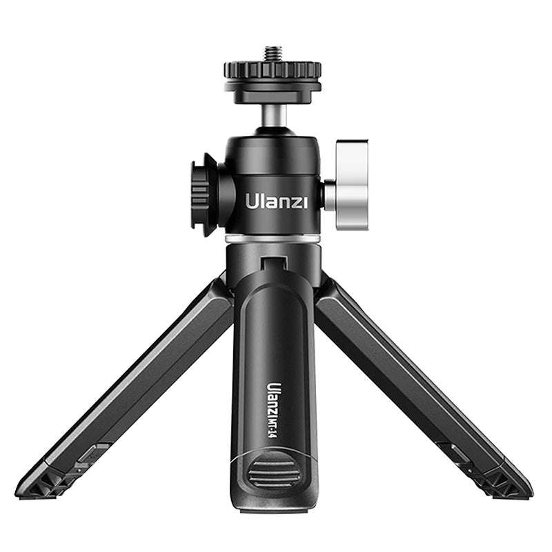 Ulanzi Mini Vlog Tripod Dual Cold Shoe Ballhead for Microphone LED Light Extend Smartphone Tripod for Sony A6400 Photography kit