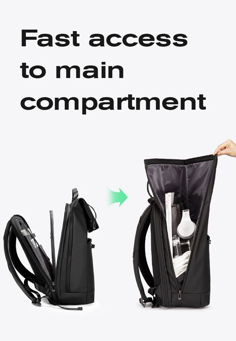 BANGE Anti-Theft Waterproof Laptop Backpack 15.6 Inch – Business Travel Backpack for Men & Women, Durable Work & School Bag