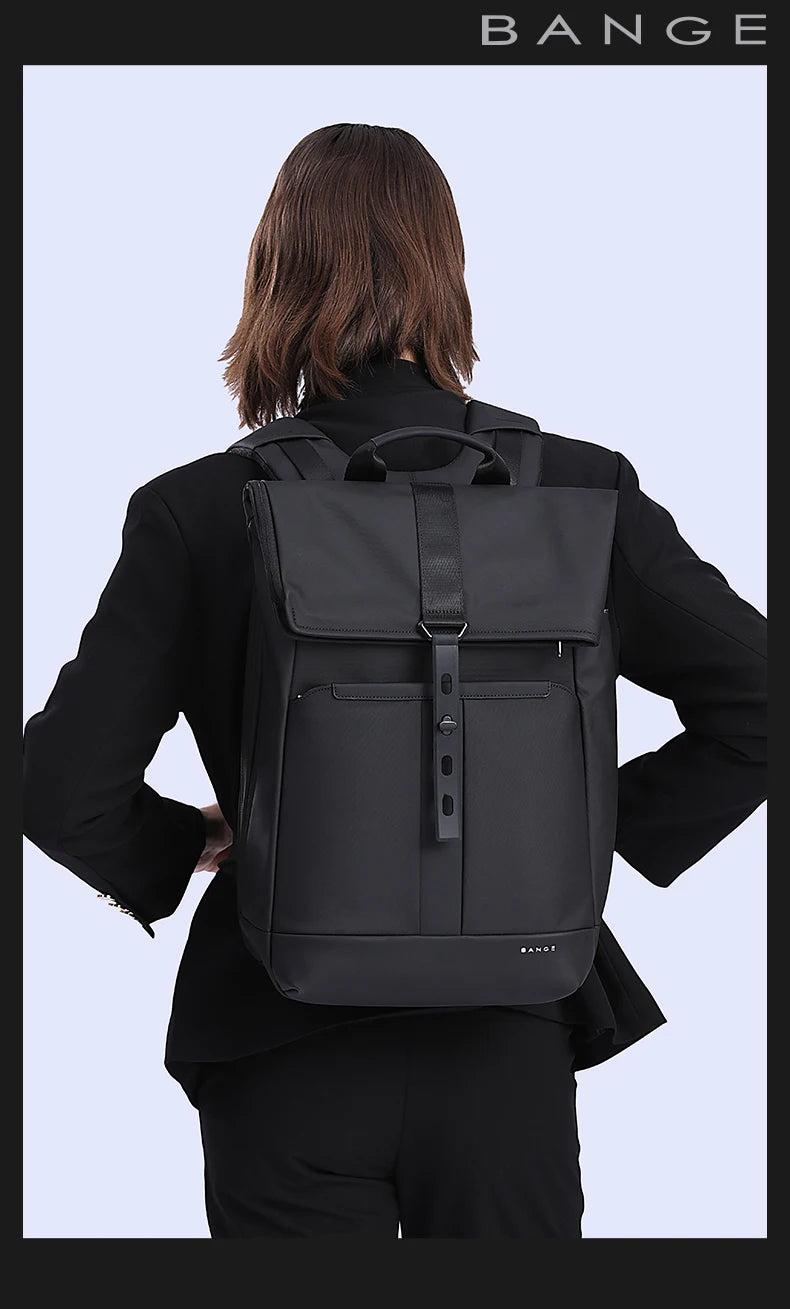 BANGE Anti-Theft Waterproof Laptop Backpack 15.6 Inch – Business Travel Backpack for Men & Women, Durable Work & School Bag