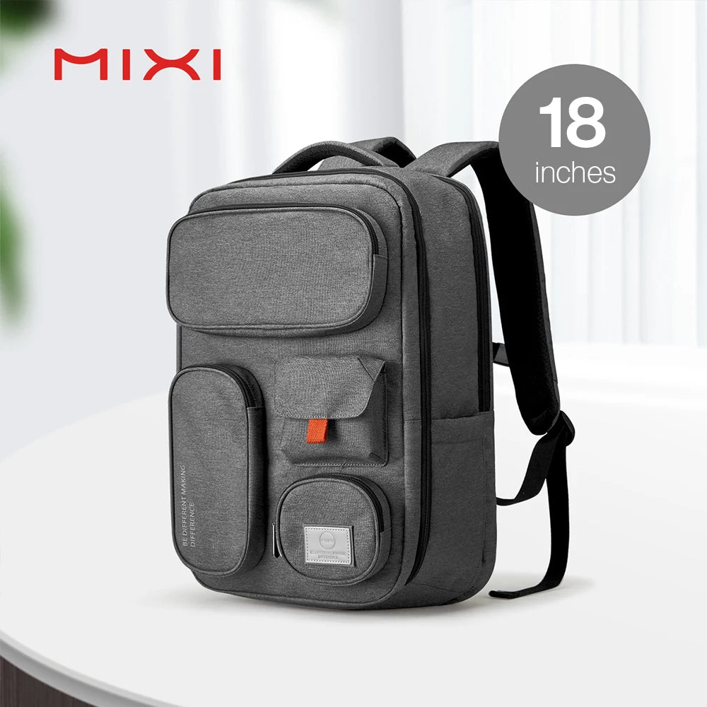 Mixi One Shoulder Backpack Crossbody Sling Bag – USB Charging Sports Travel Bag for Men & Women, Lightweight Cycling & School Backpack