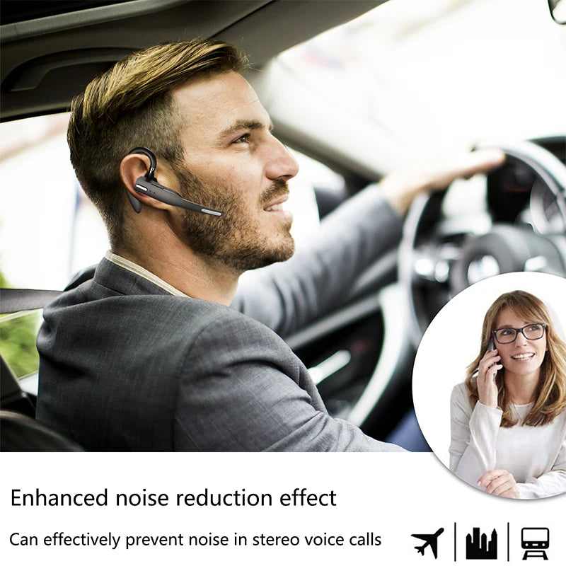 YYK525 Business Headset, Over Ear Earphones with Mic, Bluetooth5.1 Over Ear Headset, 180° RotatingHD Call Quality And Microphone