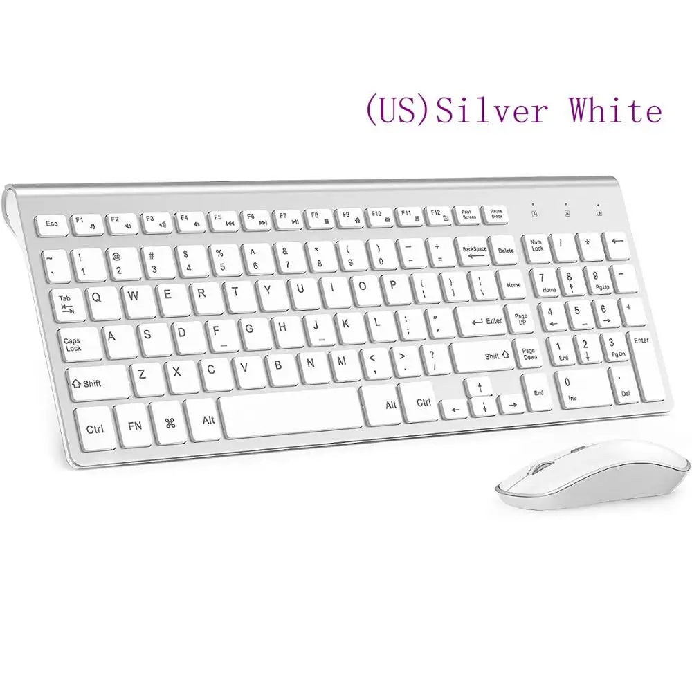 Wireless Keyboard and Mouse，Ergonomic design Full-size Keyboard mouse 2400 DPI，Spain/us/uk/Russia layout/France Black and pink