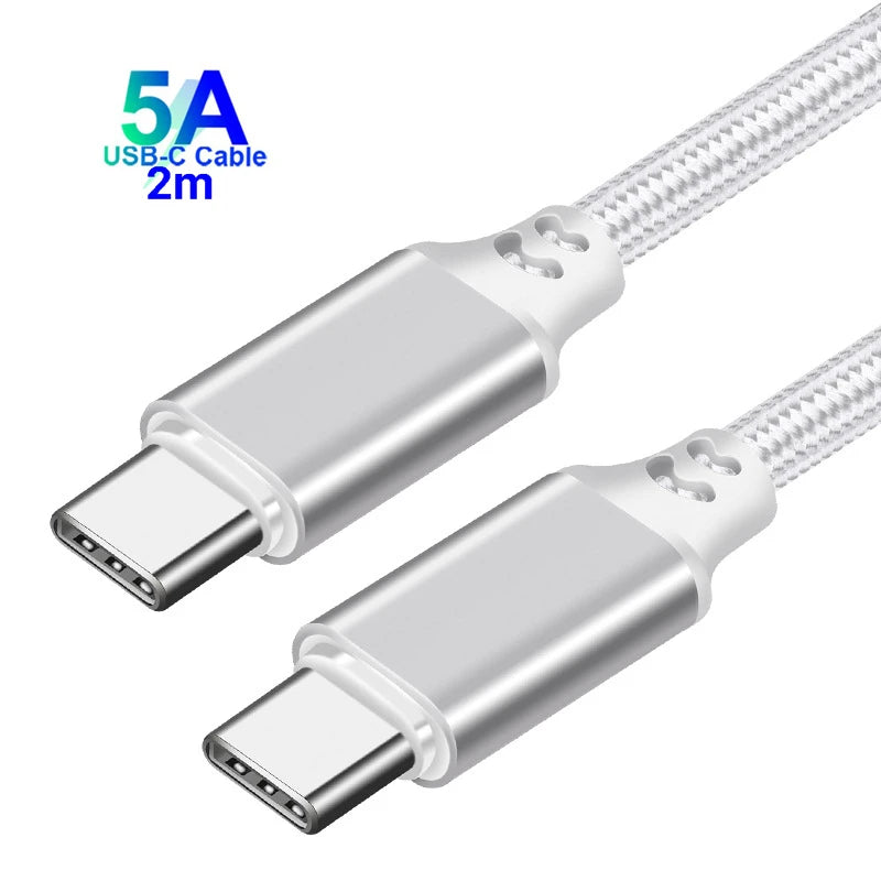 100W/65W/45W PD/QC3.0 USB C Fast Power Adapter 100W Type-C Cable For MacBook/iPad Dell Lenovo Surface Pro USB-C Laptop Tablet