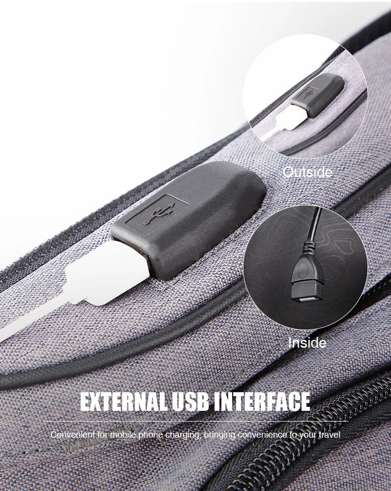 Mixi One Shoulder Backpack Crossbody Sling Bag – USB Charging Sports Travel Bag for Men & Women, Lightweight Cycling & School Backpack