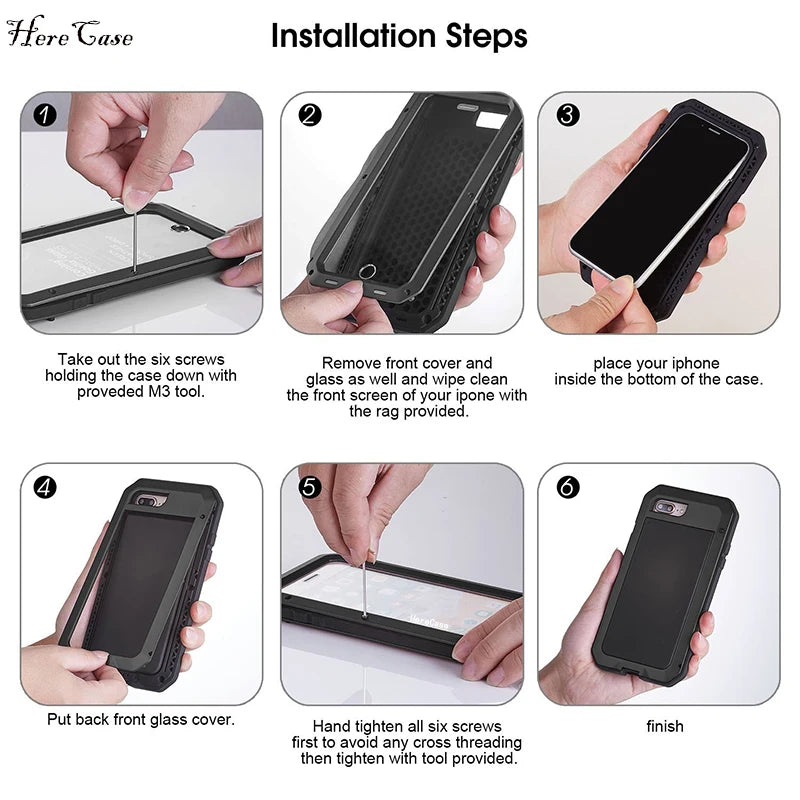 Heavy Duty Metal Case For Galaxy S26 S24 S23 Ultra Plus S25 EDGE Note20 A52 A72 A32 Shockproof Cover Kickstand Screen Protector