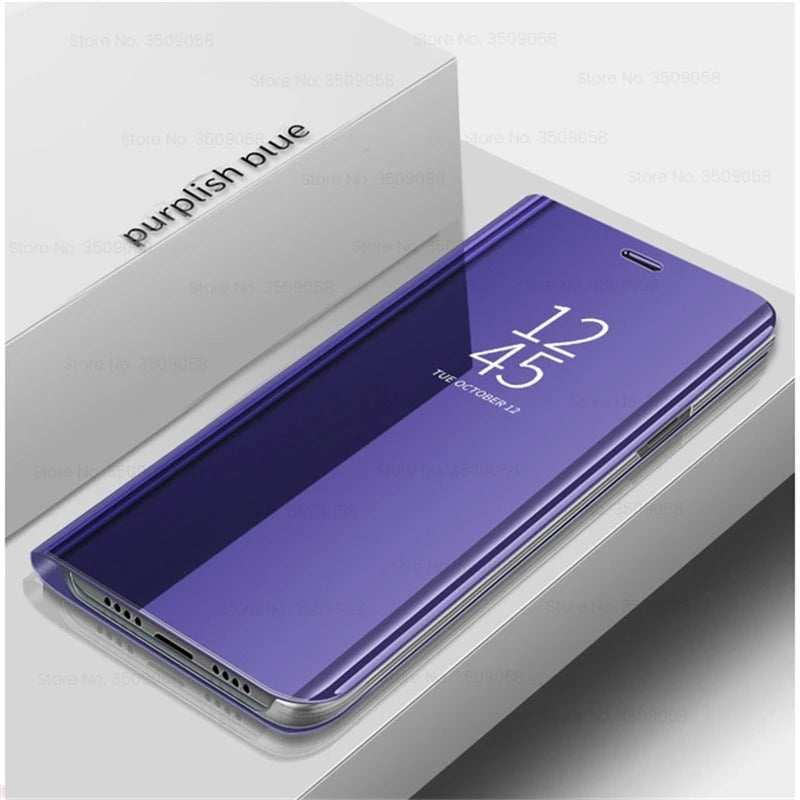 Smart View Mirror Leather Flip Case for Samsung Galaxy S26 Ultra Sumsung Samsang S 26 Plus S26Ultra S26+ 5G Magnetic Stand Coque