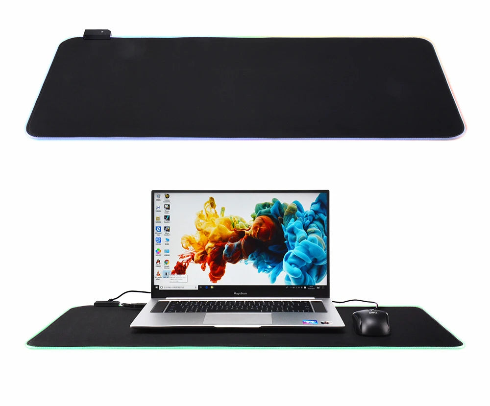 LED Light Mousepad RGB Keyboard Cover Desk-mat Colorful Surface Mouse Pad Waterproof Multi-size World Computer Gamer CS Dota