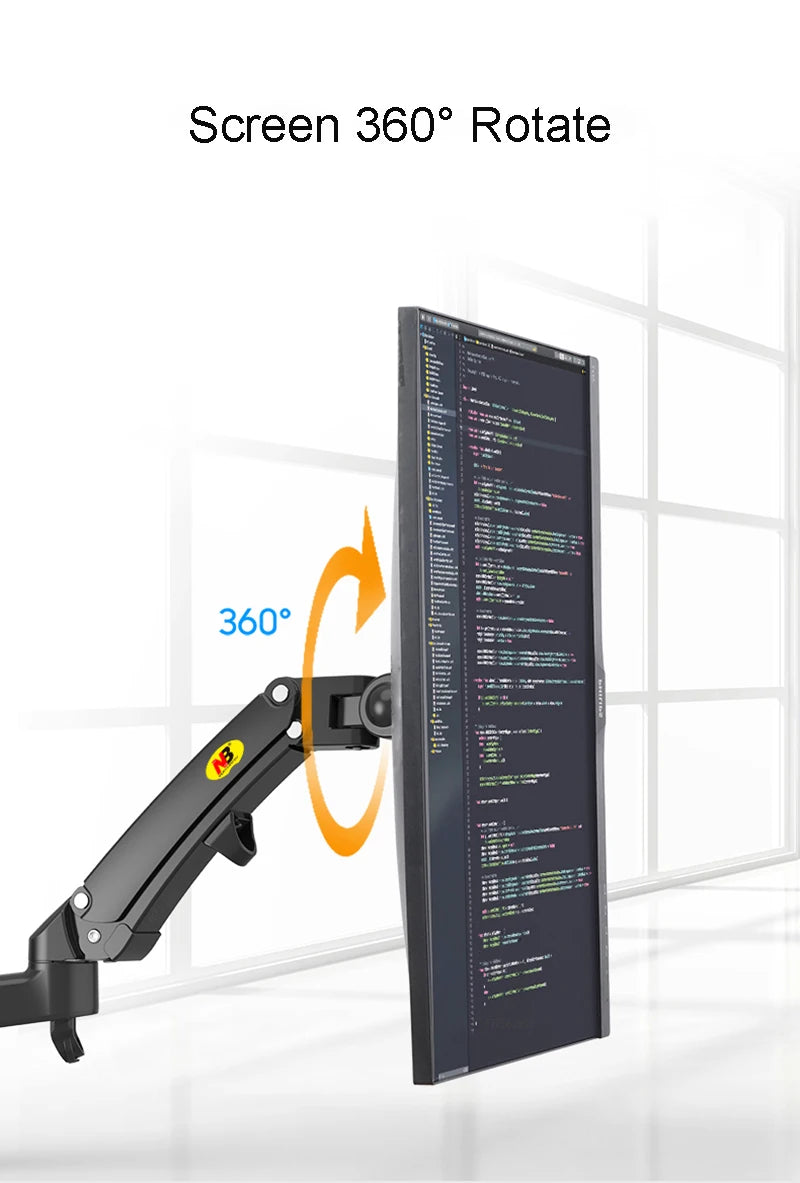New NB F150 Gas Spring 17-35 inch LED TV Wall Mount Monitor Holder Ergonomic Mount Arm Max. VESA 100*100mm Loading 3-12kgs