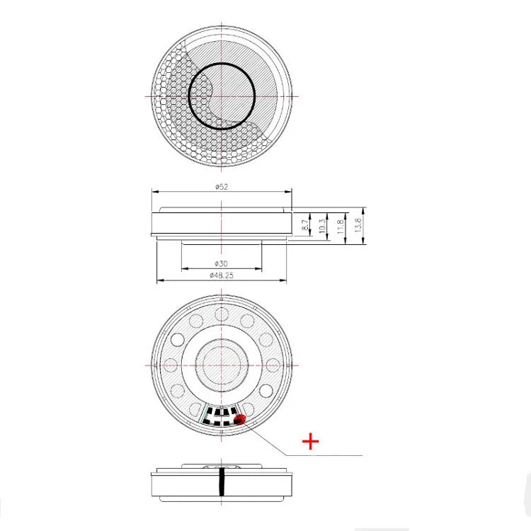 Hifi 52mm Headphone Speaker Unit For Denon Earphone DIY 24ohm 300ohm Nanofiber Free Edge Headset Repair Parts Clearance New 2pcs