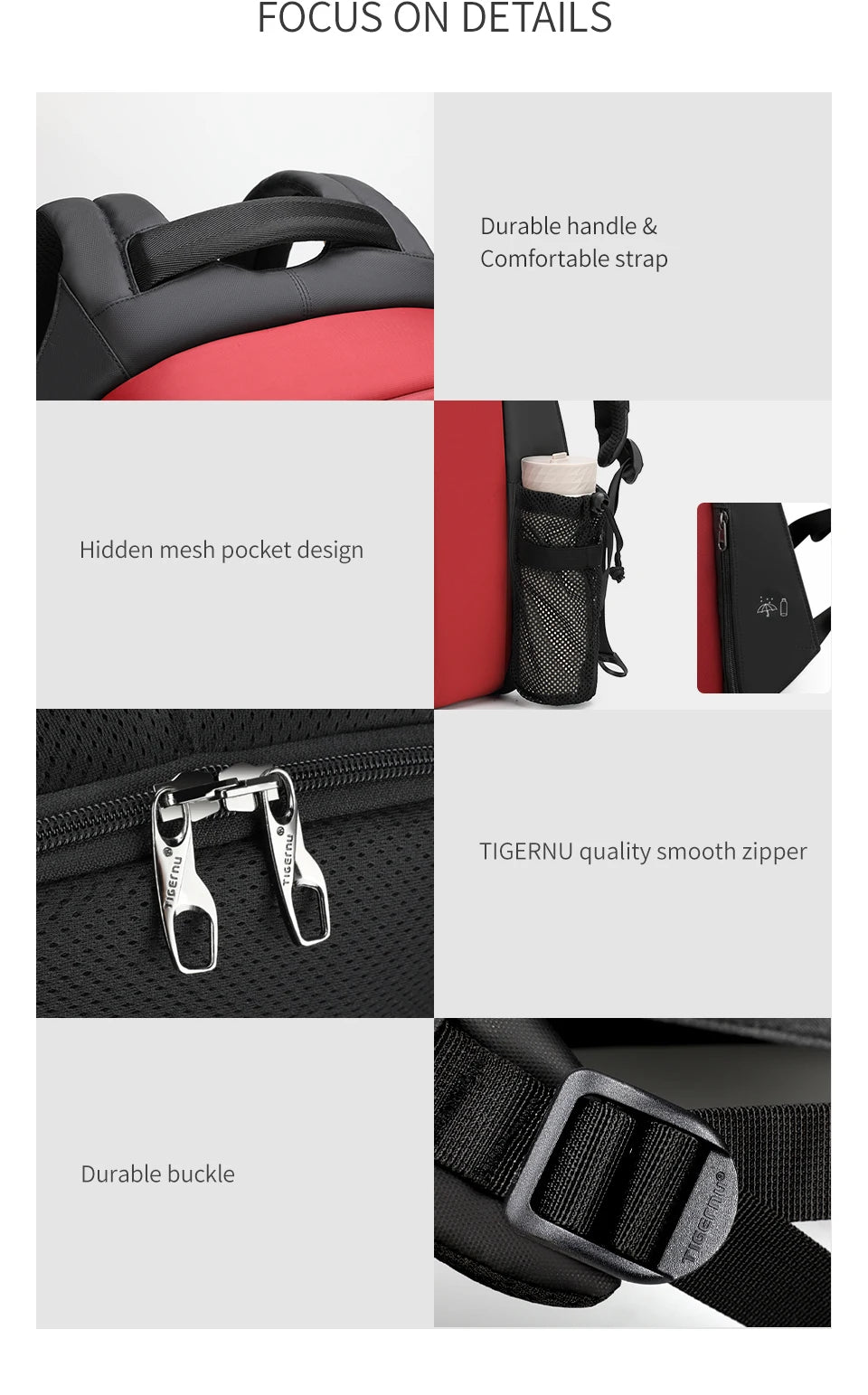 Tigernu Waterproof Anti Theft Female Mochila 15.6inch Laptop Backpack USB Backpacks Fashion Travel School Bag Backpack For Women