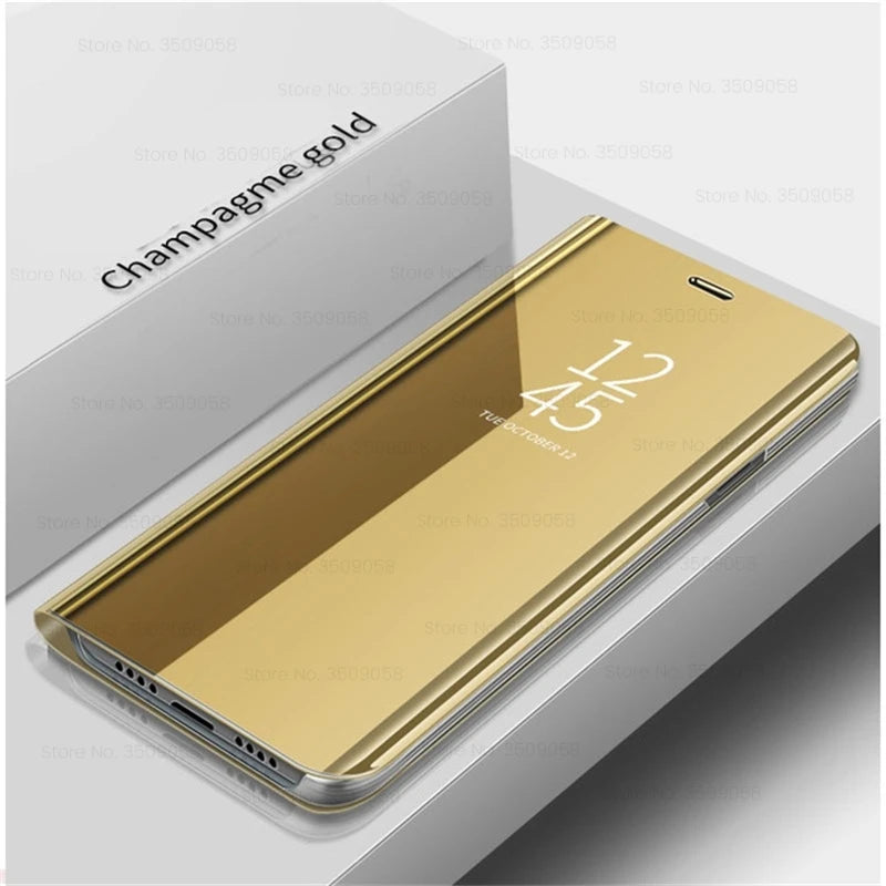 Smart View Mirror Leather Flip Case for Samsung Galaxy S26 Ultra Sumsung Samsang S 26 Plus S26Ultra S26+ 5G Magnetic Stand Coque