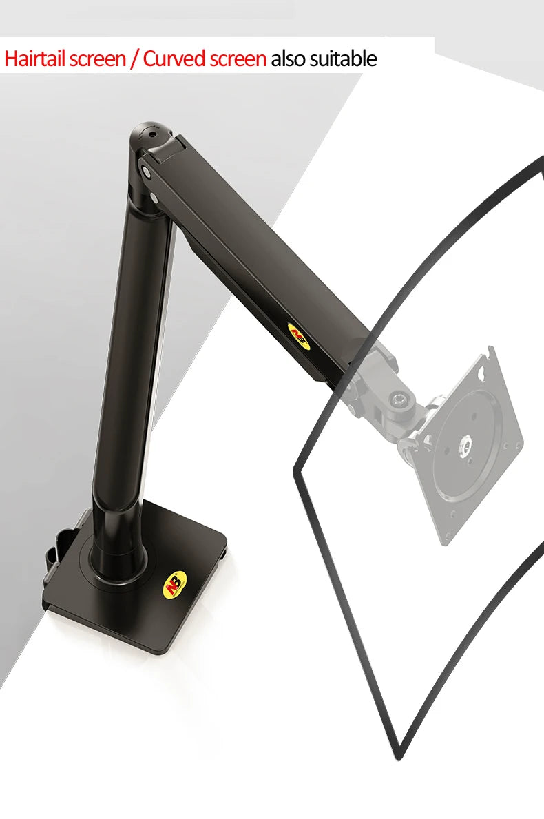 NB G40 22-40 inch Monitor Screen Desktop Mount Gas Spring Arm Computer Holder 360 Rotate 3-15kgs with USB 3.0 Port Clamp Grommet