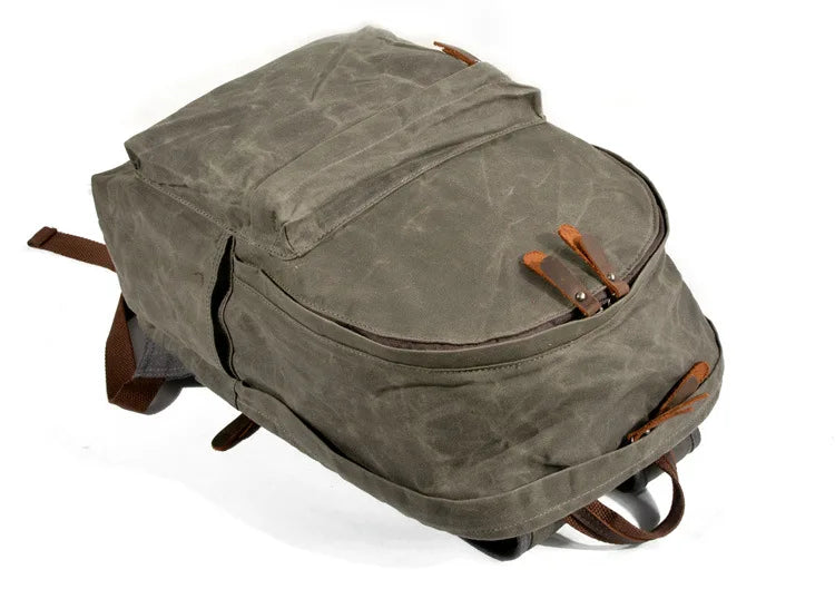 New Designer Waterproof oil wax Canvas Daypacks Unisex men Vintage Backpacks women Anti-thief Travel Rucksacks Retro School Bags
