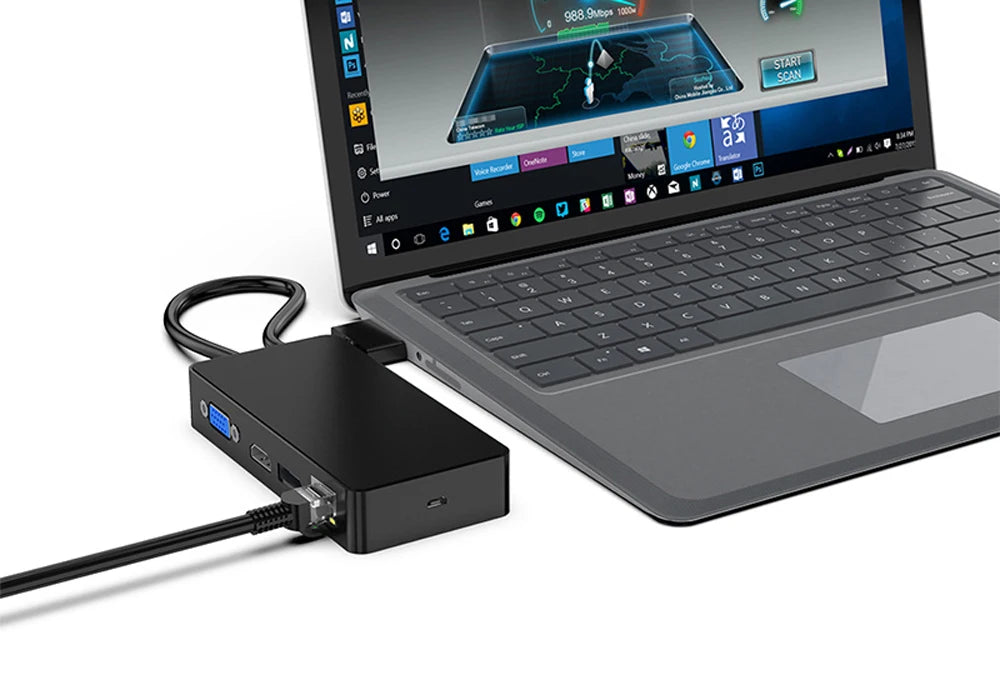 11 in 1 USB 3.0 Mini DP to 4K HD/DP/VGA 3.5 Audio Gigabit Ethernet SD/TF Card Reader Hub for Microsoft Surface Pro 4 5 6