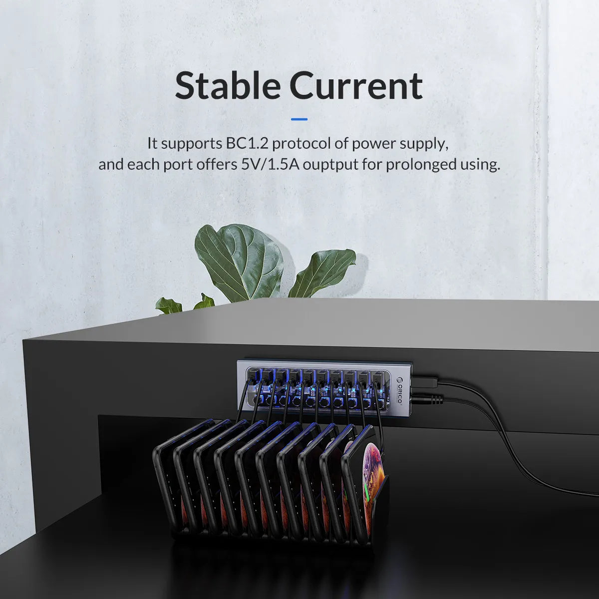 ORICO Powered USB 3.0 HUB 7/10/13/16 Ports USB Extension with On/Off Switches 12V Power Adapter Support BC1.2 Charging Splitter