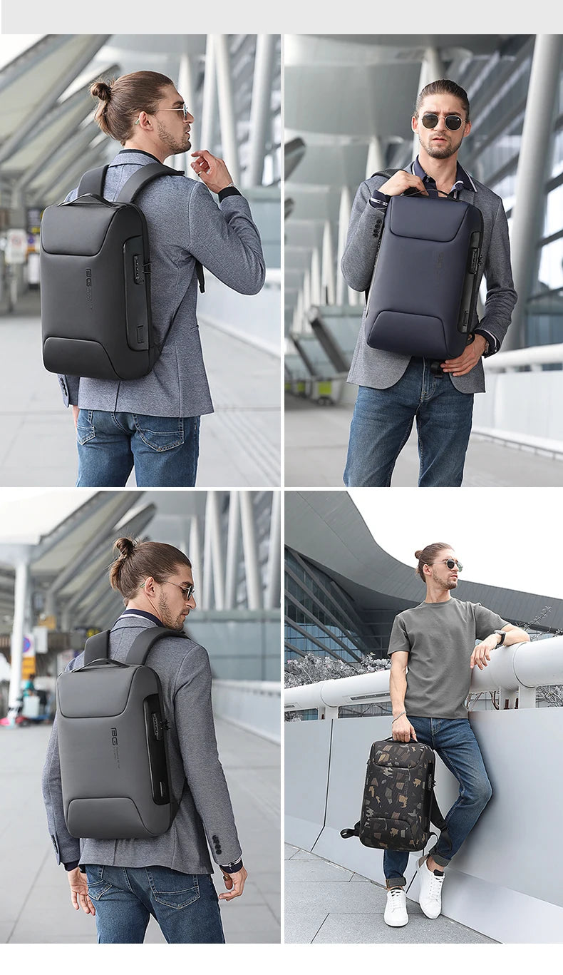 BANGE Anti-Thief 15.6 inch Laptop Backpack with Lock Multifunctional Backpack WaterProof for Business Shoulder Bags for Travel