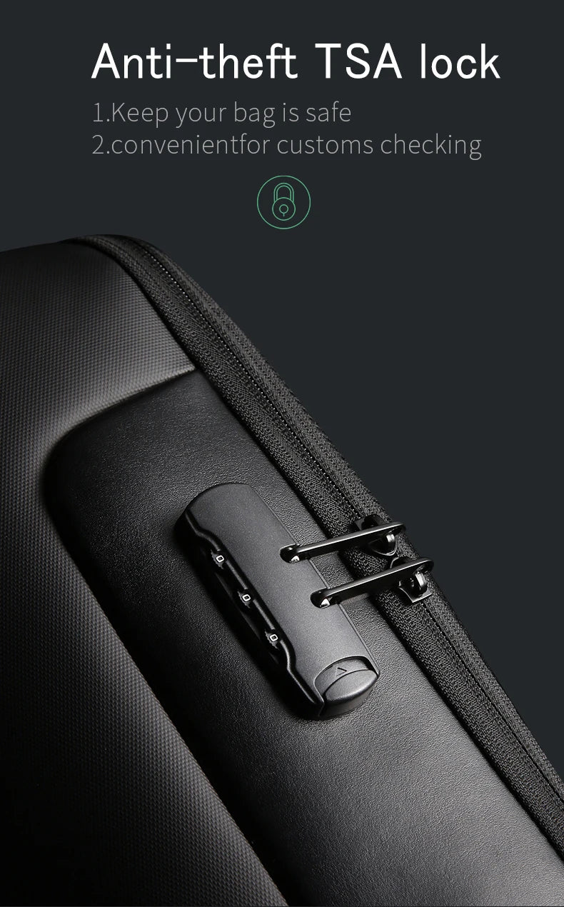 BANGE Anti-Thief 15.6 inch Laptop Backpack with Lock Multifunctional Backpack WaterProof for Business Shoulder Bags for Travel