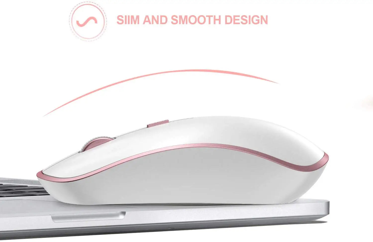 Wireless Keyboard and Mouse，Ergonomic design Full-size Keyboard mouse 2400 DPI，Spain/us/uk/Russia layout/France Black and pink
