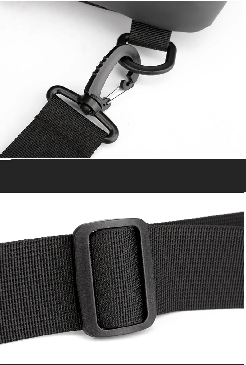 Men Small Backpack Chest Pack Shoulder Bag with USB Charging Port Travel Male Waterproof Nylon Sling Messenger Cross body Bags