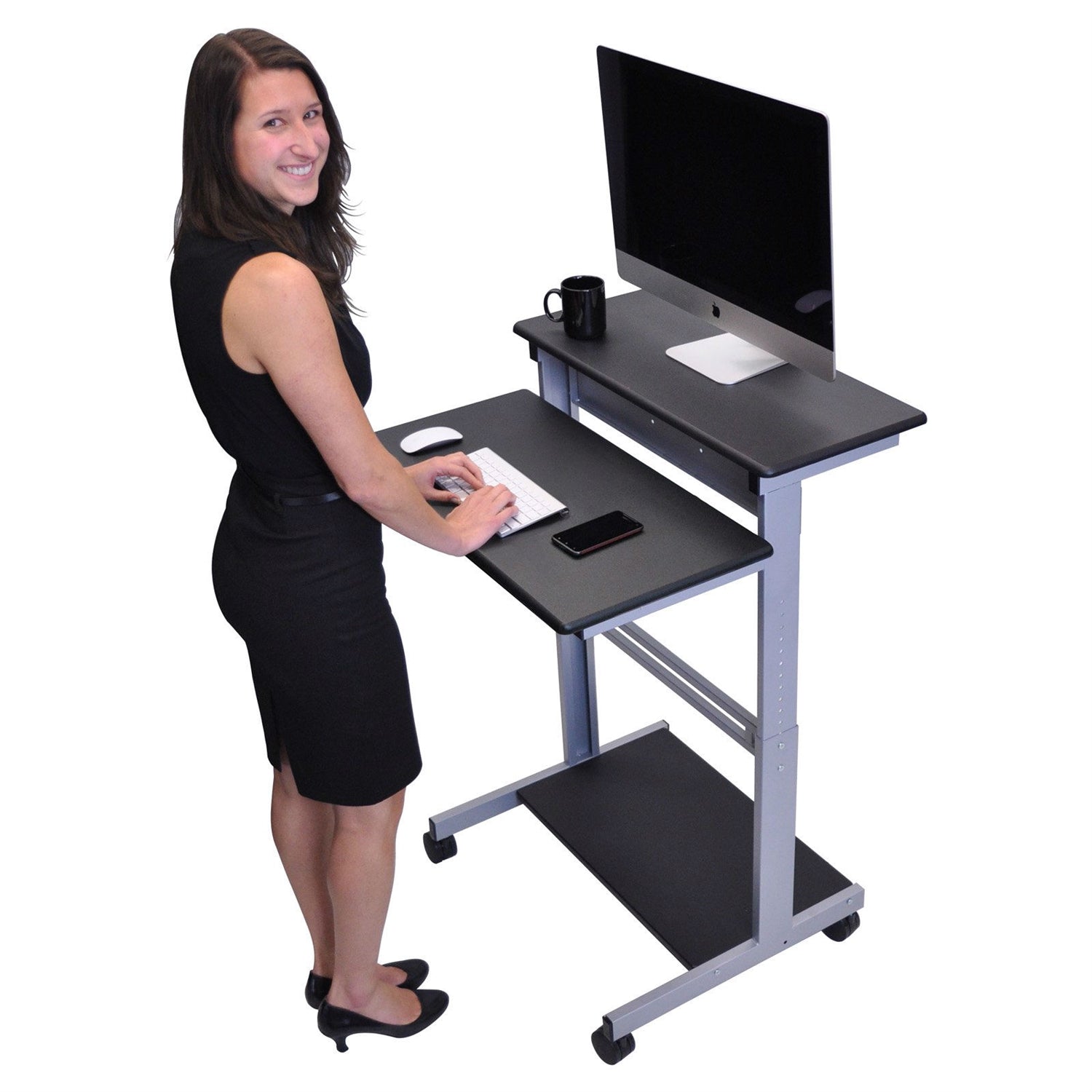 31.5-inch Stand Up Computer Desk in Black