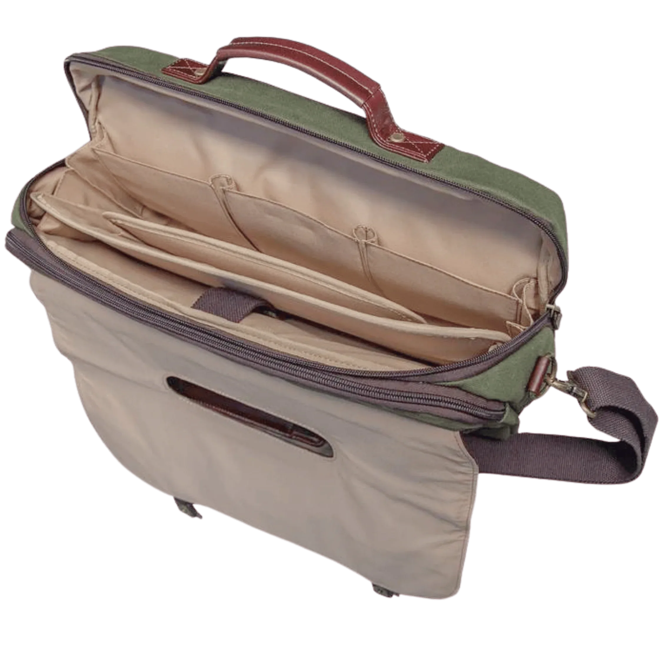Maxwell Waxed Canvas Messenger Bag - 16'' Laptop - Structured