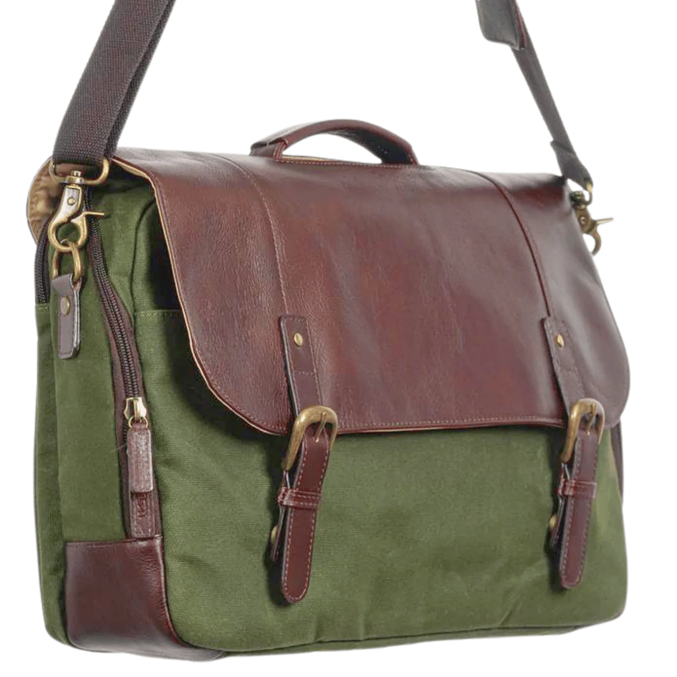 Maxwell Waxed Canvas Messenger Bag - 16'' Laptop - Structured