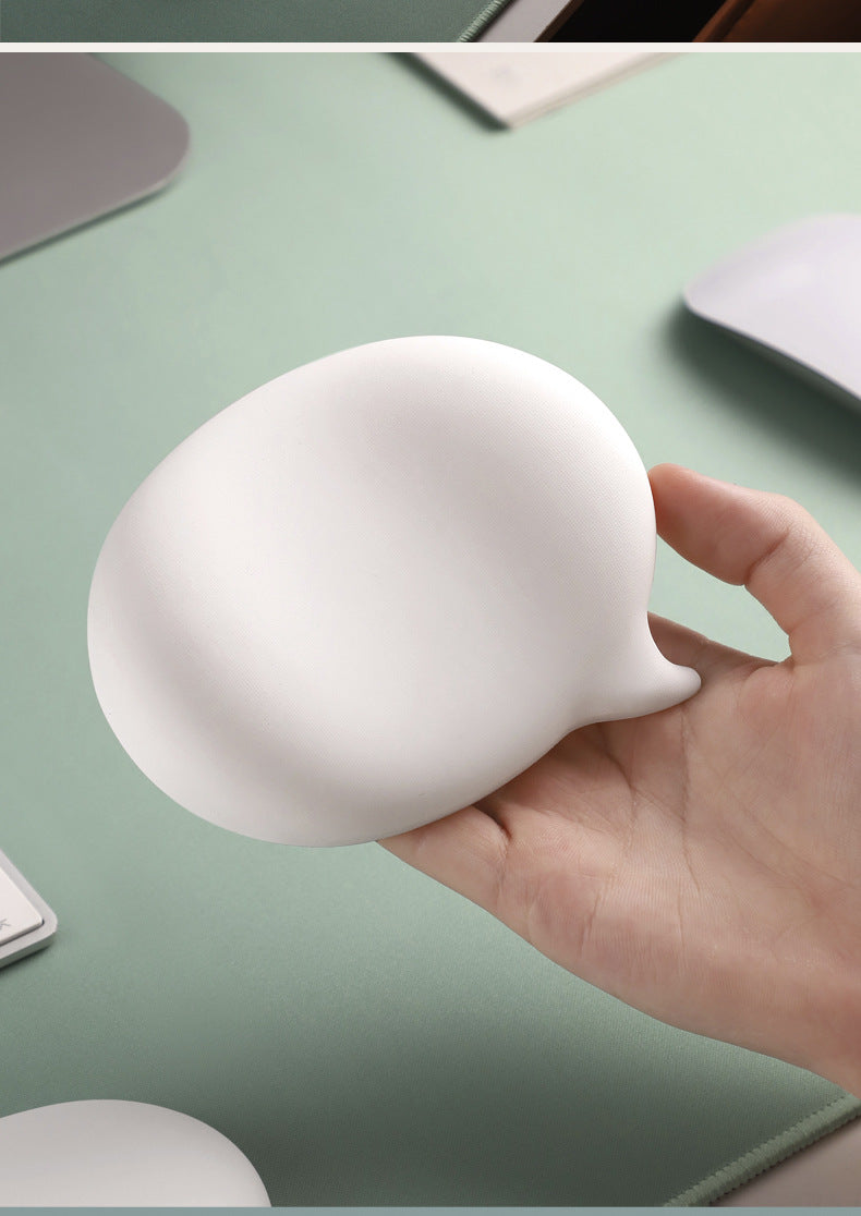 Chat Bubble Silicone Wrist Mouse Pad Keyboard Hand Rest Wrist Rest Palm Rest Wrist Pad Ergonomics White High Value Solid Color