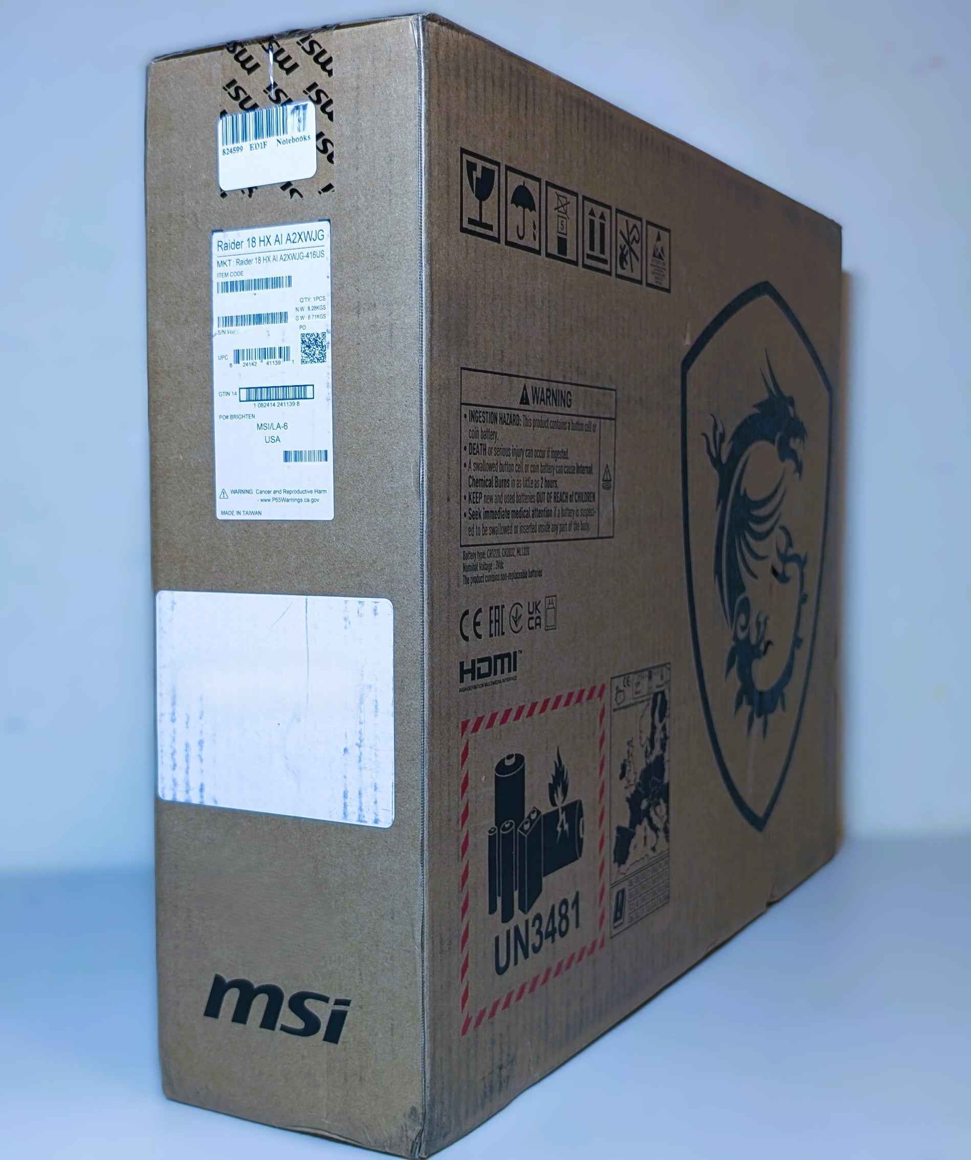 MSI Raider 18 HX AI Gaming Laptop 18