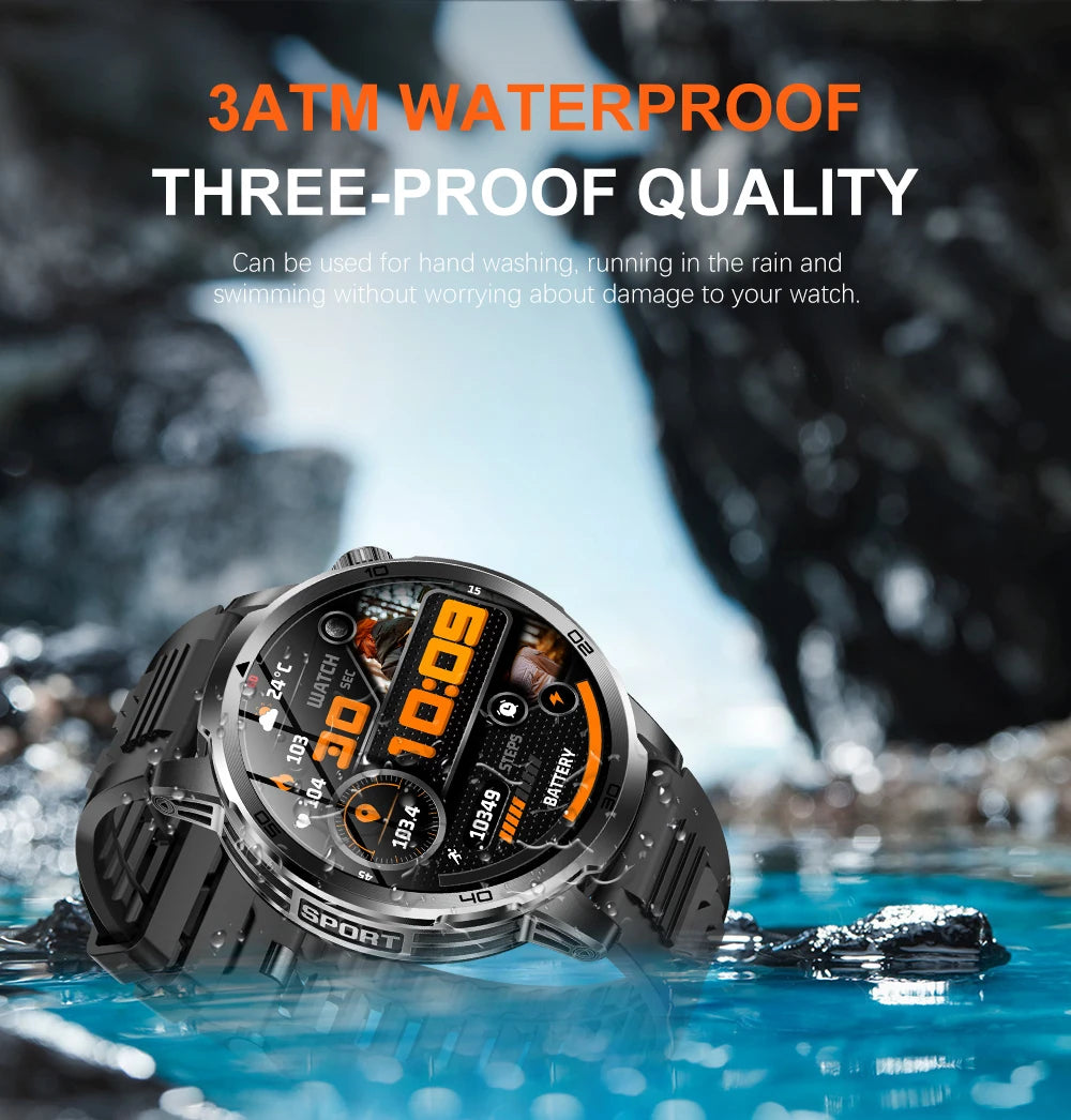 MEVADEN 1.85 inch Steel Smart Watch Men Bluetooth Call Smartwatch Sports Flashlight 1000mAh Health Monitor Watch for Male MD60