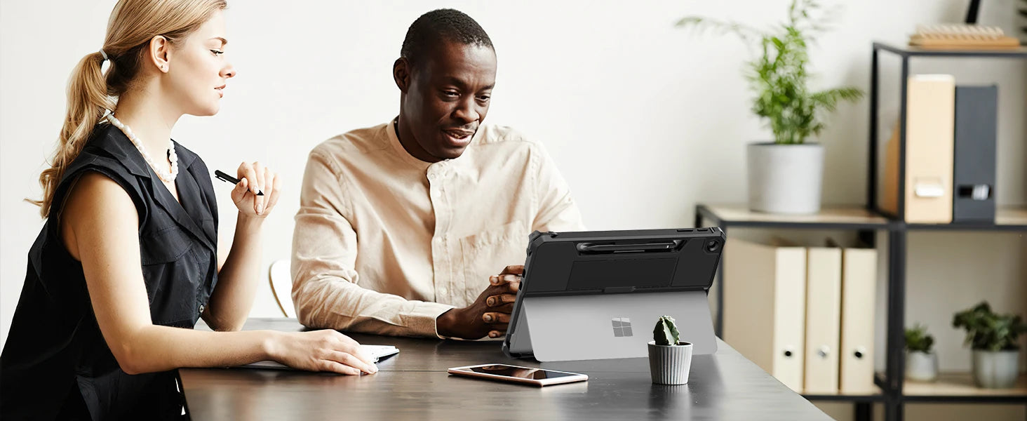 Case for Microsoft Surface Pro 12 Inch 2025,All-in-One Protective Rugged Cover with Back Pen Holder,Support Keyboard Attachment