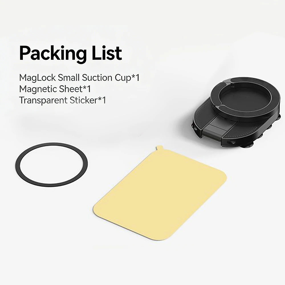 3-in-1 Suction Cup Phone Mount Strong Magnetic Phone Holder Mount with Pull Ring Phone Grip for iPhone/Samsung/Android JR-ZS418