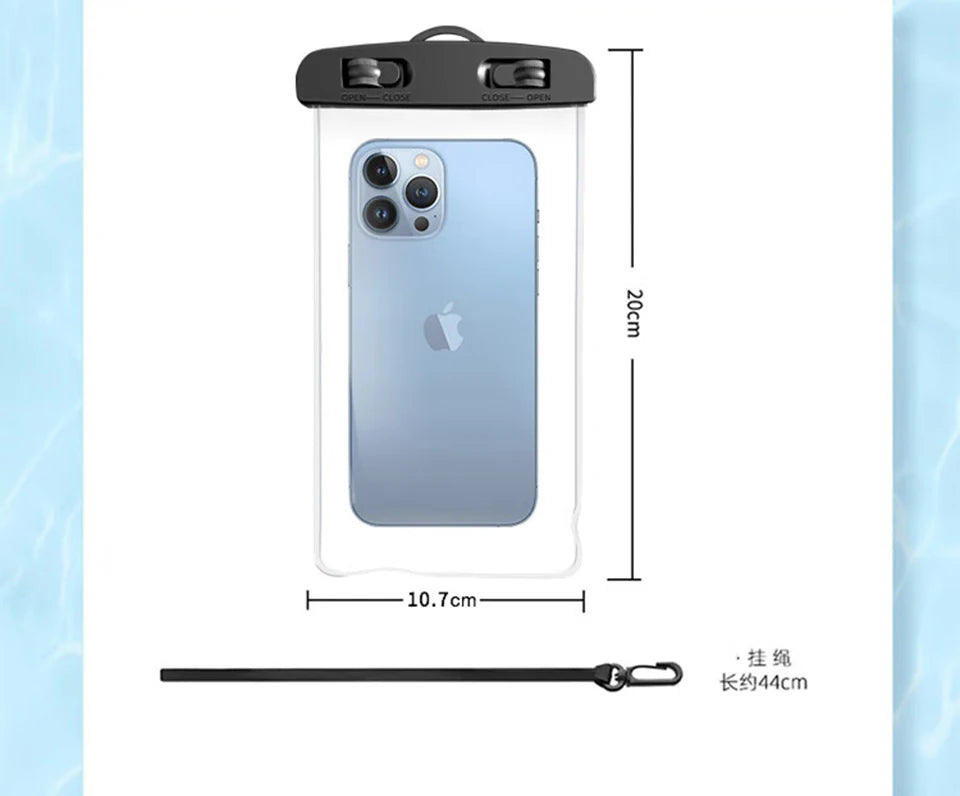 Waterproof Phone Case Swimming Bag Universal Underwater Protect Pouch Cover For iPhone 11 12 13 14 15 16 17 Pro Max Air