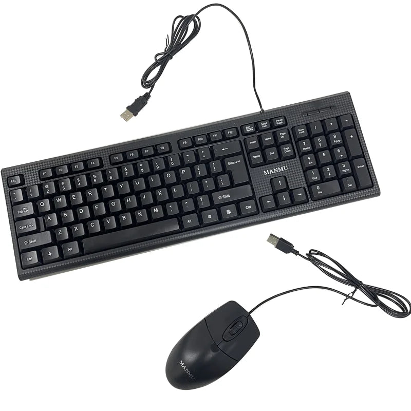 MANMU Office Keyboard And Mouse Combo Set Gaming Wired Mouse For Computer