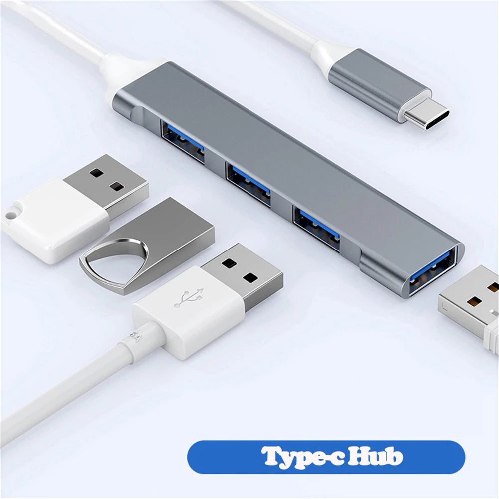 USB 3.0 Hub USB Hub 4 Port High Speed Type c Splitter 5Gbps For PC Computer Accessories Multiport HUB 4 USB 3.0 2.0 Ports