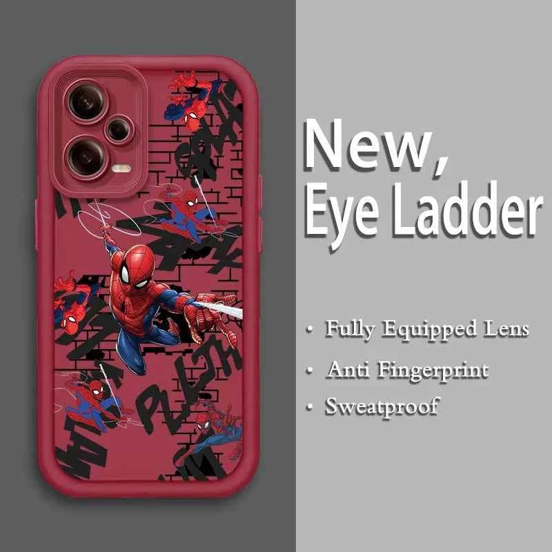 Marvel Groot Spider-Man Art For Xiaomi Redmi Note 14 13 13R 12 12R 11 11E 11T 11S Pro Plus 4G 5G Eye Ladder Soft Phone Case