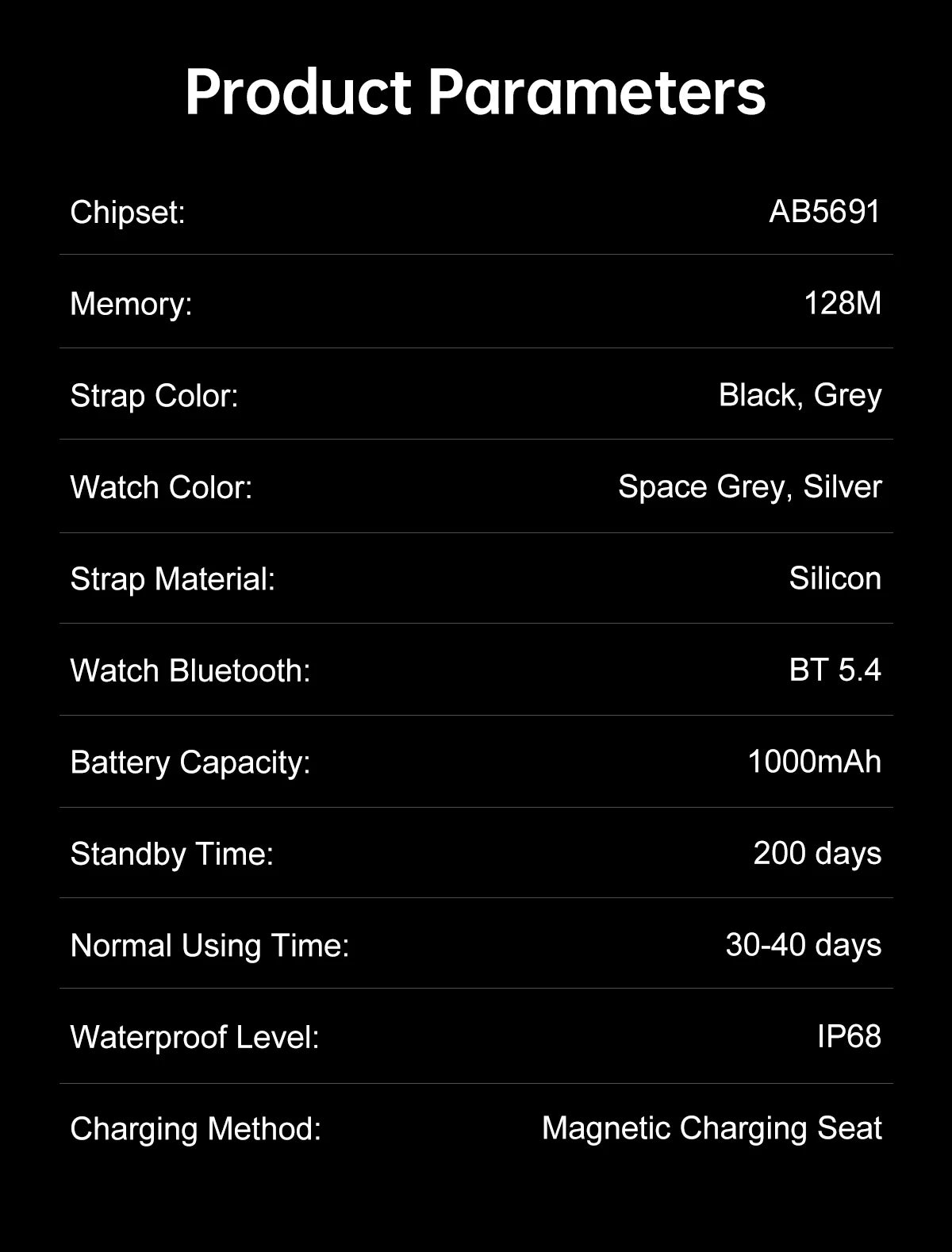 New Smart Watch Man 1000mAh Long Standby Outdoor Smartwatch Men IP68 Waterproof Heart Rate Sport BT Call Big Battery Smart watch