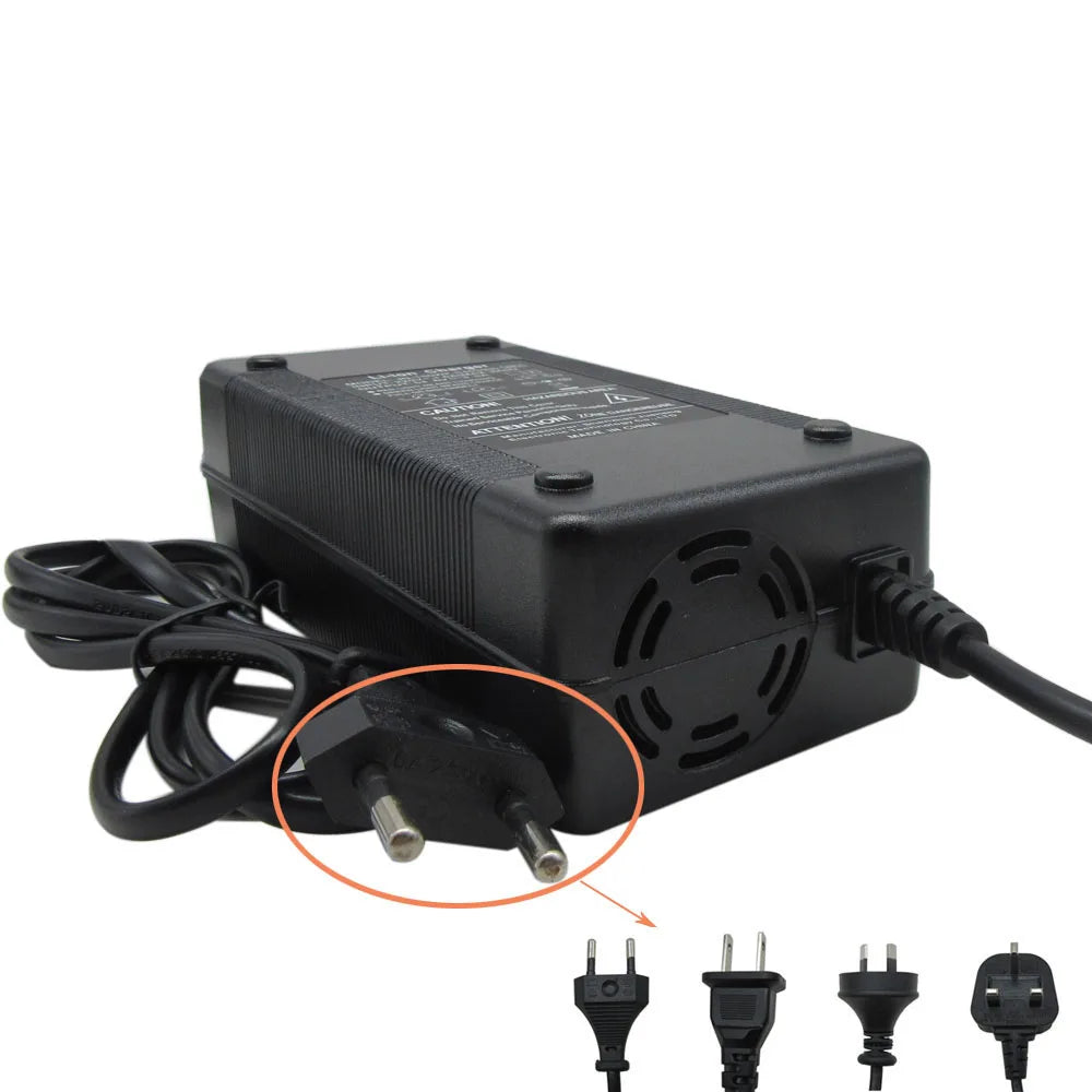 58.4V 4A Lifepo4 Charger 51.2V 48V 16S Iron Phosphate LFP RV Energy Storage Battery Chargers with fan XT60 alligator clip port